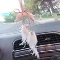 thumbnail image 5 of Lindo pequeño atrapasueños colgante para coche accesorios para interiores, artículos para coche, blanco Feliz Sencillez, 5 of 5