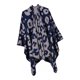 thumbnail image 4 of Cárdigan con cuello chal estampado leopardo Pañuelo Con Estampado De Leopardo Y Abrigo Abierto En La Parte Delantera Poncho Cape Bufanda Azul Marino Azul marino Magideal Cárdigan con cuello chal estampado leopardo, 4 of 5