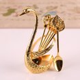 thumbnail image 2 of Clever crown silver swan spoon set, metal craft Tableware,Golden, 2 of 8
