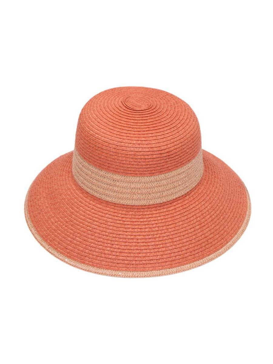 Womens Two-Tone Cloche Bucket Hat 