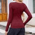 thumbnail image 5 of Kamentoy Women's Long Sleeve Crop Tops Ribbed Knit Y2k Scoop Neck Slim Fit Basic Going Out Shirts For Fall Everyday Wear, 5 of 5