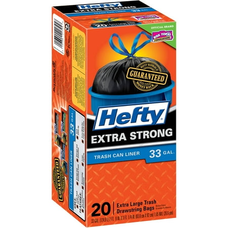 Hefty CinchSak Extra Large Drawstring 30 Gallon Trash Bags, 20 ct