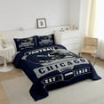 thumbnail image 3 of Erosebridal Sports Bedding Sets King with Comforter, Lightweight, Navy Blue 3 Pieces, Chicago, 3 of 6