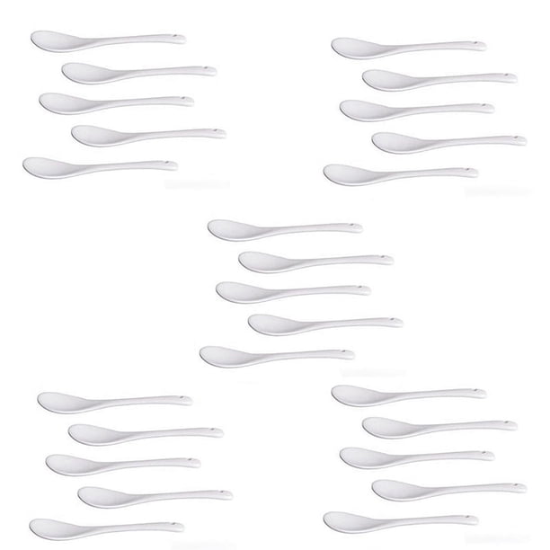 Juego de 25 Cuchara de Ceramica Cucharadita Cuchara de Mermelada Miel
