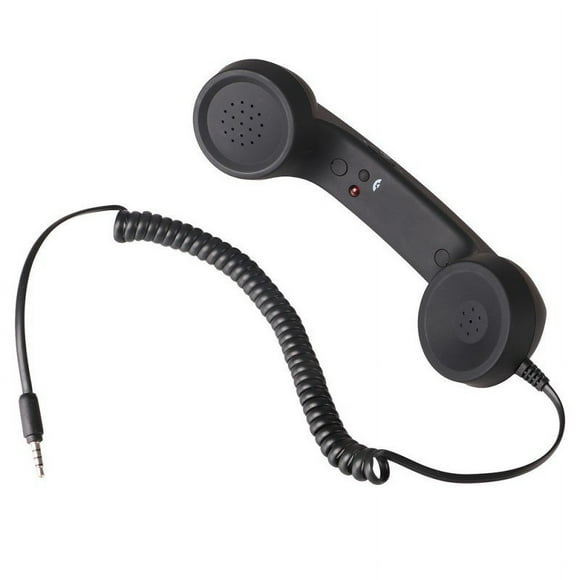 MesaSe Grande Liquidation! Combiné de Cellulaire Rétro Combiné Anti-Radiation Récepteurs 3.5MM pour Téléphones Android Combiné Rétro Rétro Récepteur Rétro Noir