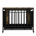 thumbnail image 6 of ZephyPaws Dog Crate Furniture for Medium Dogs,Dog House Dining Table with Iron Door and Tray for Medium/Small Dogs Indoors, Vintage Wooden Color, 6 of 7