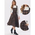 thumbnail image 2 of DARING DIVA Women's Plaid Vintage A Line Pinafore Dress X-Large Blue, 2 of 6