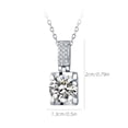 thumbnail image 4 of Teissuly Zirconia Pendant Fashion Temperament Diamond Necklace Collarbone Chain Women's Flash Diamond Necklace, 4 of 9