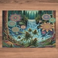 thumbnail image 5 of Ambesonne Trippy Jigsaw Puzzle, Psychedelic Mandala Woods, Heirloom-Quality Fun Activity for Family Durable Cardboard, 1000 pcs, Multicolor Reseda Green, 5 of 5