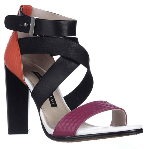 Womens French Connection Melody Ankle-Strap Sandals - South Beach/Black
