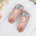 thumbnail image 3 of Dreamtale New Jelly Mary Jane Shoes Cosplay Frozen Elsa Anna Cinderella Princess Shoes for Kid(Snowflake Glitter Pink,7M US Toddler), 3 of 6