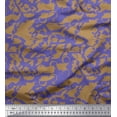 thumbnail image 1 of Soimoi Brown Modal Satin Fabric Abstract Circles Abstract Print Fabric by the Yard 42 Inch Wide, 1 of 1
