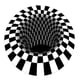thumbnail image 1 of Felpudo antideslizante de alfombra de óptica de para el baño de estar 100cm Sunnimix alfombra redonda de rejilla blanca y negra, 1 of 8