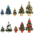 thumbnail image 5 of 6 Inch Mini Christmas Trees,Tabletop Small Artificial Christmas Tree,Ornaments Christmas Bow Pinecones Xmas Tree for Table,Desk,Room,Home,Party Decoration, 5 of 5