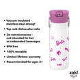 thumbnail image 5 of Zak Designs 20oz Harmony Barbie Water Bottle for Travel or At Home, Recycled Stainless Steel is Leak-Proof When Closed and Vacuum Insulated with Straw Lid and Carry Handle (White), 5 of 9