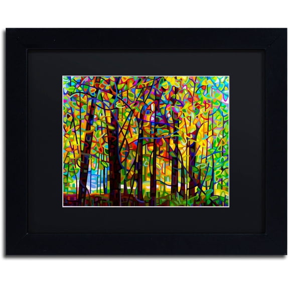 Mandy Budan 'Standing Room Only' Black Matted Framed Art