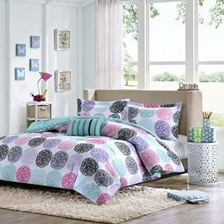 Mi Zone Carly Comforter Set Purple Twin Twin Xl Doodled