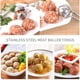 thumbnail image 2 of Irfora Albóndiga Scoop Ball Maker Antiadherente Acero inoxidable Carne Baller Pinzas Baller Cookie Scoop Cake Masa de arroz Ice Scoop Pinzas para utensilios de cocina Irfora Pinzas de cuchara, 2 of 7