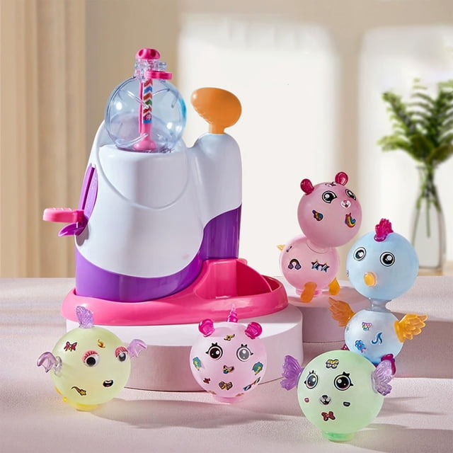 DIY Bubble Kit with Pump,DIY Handmade Inflatable Toys,Sticky Magic Balloon Craft Kit,Sticker Decorated Balloons Toy,Air Pump Fun with Balloon Monster Pals,DIY Creative Activity,Birthday Gifts