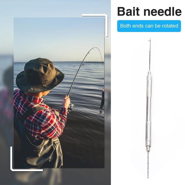 Carpa pesca aparejo cebo aguja taladro Pellet empalme extractor herramienta (plata) Tmvgtek pescar