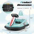 thumbnail image 3 of Costway Auto Tamponneuse Électrique 6 V pour Enfants avec Rotation à 360° Moteurs Doubles 2 Vitesses Vert, 3 of 10