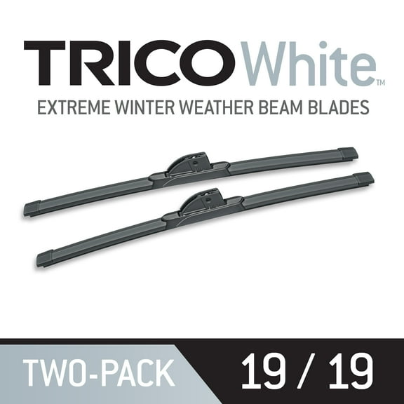 TRICO White 35-1919 Extreme Weather Winter Beam Wiper Blade Twin Pack (19", 19")