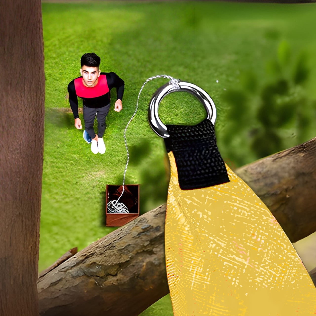 Blaze Line Arborist Throw Line Weight Ball Pouch Bag for Tree Rope Climbing 2-Pack 8 and 12 oz- Luminous Yellow