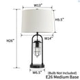 thumbnail image 3 of Kyrid 26" Farmhouse Table Lamps for Living Room,  Lamps Set of 2 with USB Ports and Night Light, Painted Bronze Finish, Bedroom Table Lamp with Oatmeal Fabric Shade, 3 of 11