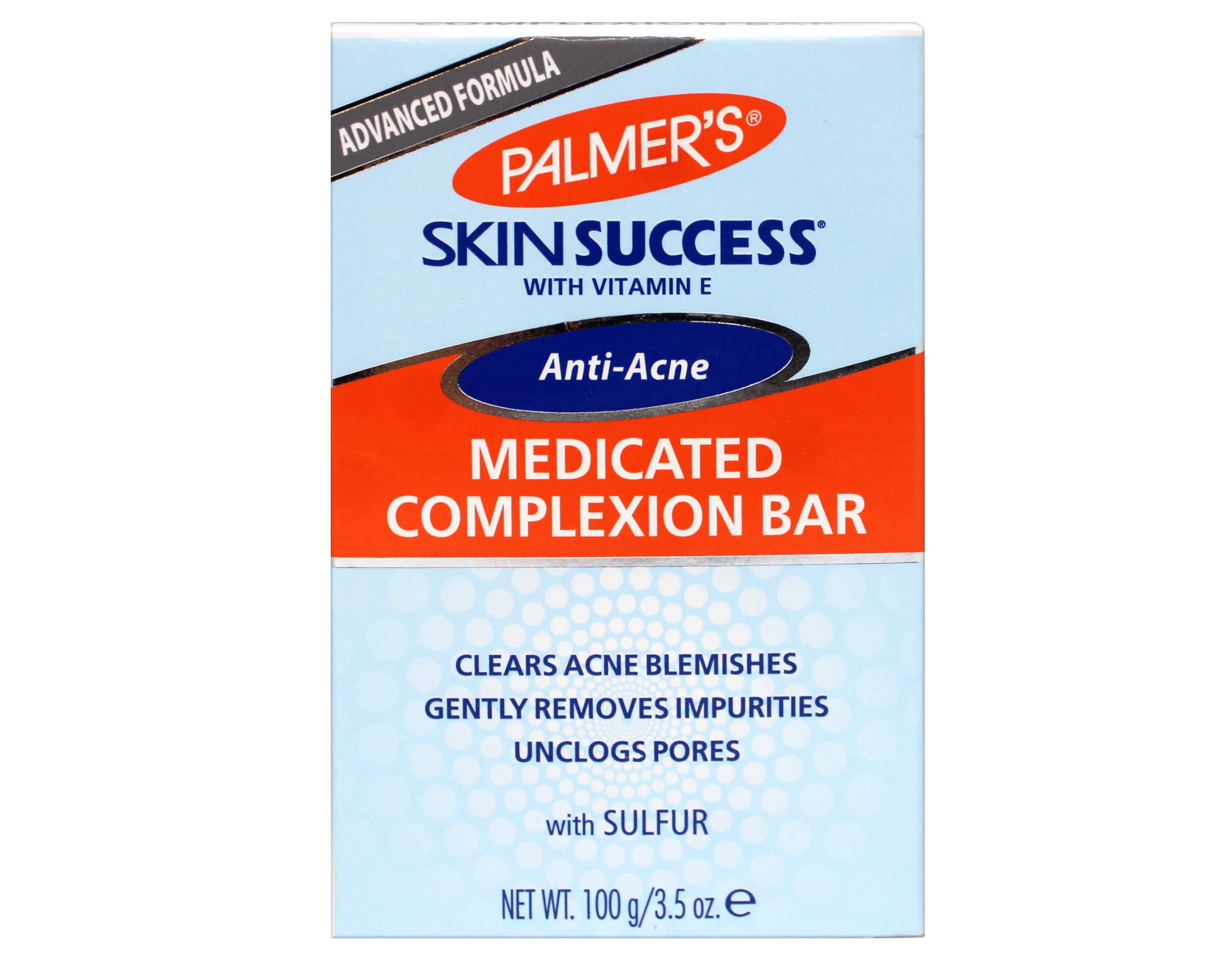 4 Pack - Palmer's Advanced Formula Skin Success Anti-Acne Medicated Complexion Bar with SULFUR, 3.5 OZ