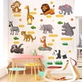 thumbnail image 1 of Adhesivos de pared con dibujos animados de animales de safari para niños, PVC, 30 x 90 cm, 1 of 3