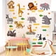 thumbnail image 1 of Adhesivos de pared con dibujos animados de animales de safari para niños, PVC, 30 x 90 cm, 1 of 3