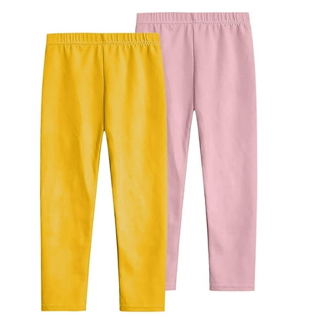 breaise Girls Leggings Cotton Leggings for Girls Tween Full Length Stretchy Warm Tights Pants Cute Clothes for Girls 2PC