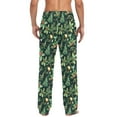 thumbnail image 5 of Green Christmas Mens Pajama Pants Cotton Elastic Waistband Lounge Sleep Pajama Bottoms Pj with Pocket, 5 of 7