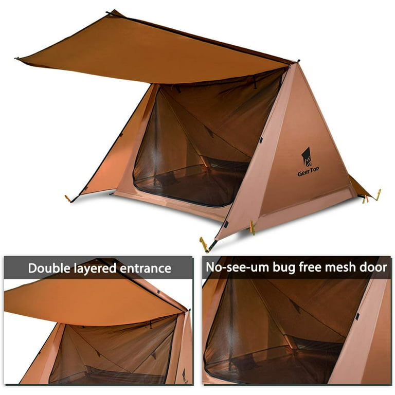 GEERTOP Backpacking Tent, Ultra-Light Bushcraft Shelter 2 Men Tent