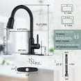 thumbnail image 3 of Wowow Pull Down Kitchen Faucet High Arc Single Handle Kitchen Sink Faucet in Oil Rubbed Bronze, 3 of 4