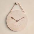 thumbnail image 3 of Reloj de pared de cuerda colgante de madera, estilo nórdico japonés, reloj creativo simple, reloj de pared decorativo para sala de estar y hogar, 3 of 6