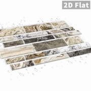 24-Piece Set Peel-and-Stick Self-Adhesive Wall Tiles, 4.7×9.7 Inch Marble Pattern Backsplash Tiles, Waterproof Oil-Proof for Kitchen Bathroom