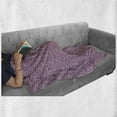 thumbnail image 5 of Floral Soft Flannel Fleece Throw Blanket, Continuous Pattern with Monochrome Flowers on Thin Branches, Cozy Plush for Indoor and Outdoor Use, 70" x 90", Pale Purple and Cream, by Ambesonne, 5 of 5