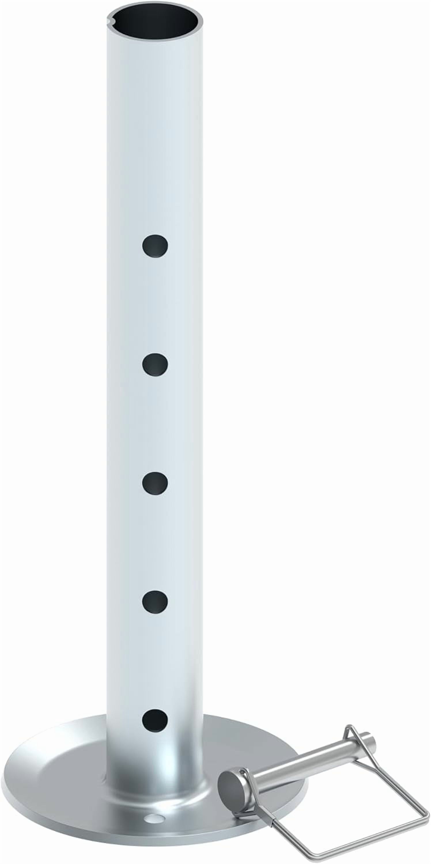TOWKING A Frame Trailer Jack with Drop Leg, 15" Vertical Travel, 2000 lbs, for RV, Trailer and More, Silver