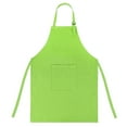 thumbnail image 1 of TOPTIE Colorful Cotton Canvas Kid's Aprons with Pocket, Artist Apron & Chef Apron (Green, 27"L x 22"W), 1 of 7