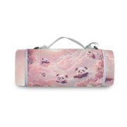 Picnic Blankets Teencool Beach Blanket Creatively Dreamy Panda Paradise Pattern Outdoor Blanket for Travel
