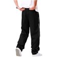 thumbnail image 3 of THNCYX Men's Wide Leg Track Pants With Side Stripe Elastic Waistband And Long Drawstring Loose Fit Athletic Pant S-2XL, 3 of 4