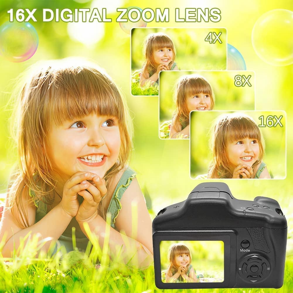 Acuvar Digital Camera 16MP Compact Camera With 16X Zoom, Beginner Camera With 32GB Card For Kids And Adults