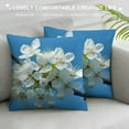 thumbnail image 3 of GOSMITH  White Blossom Clusters Spring Flowering Pear Satin Modern Cushion Case Nature Blossom Decorative Pillow Covers Outdoor Throw Pillows Decoration for Sofa Couch, 3 of 5