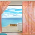 thumbnail image 4 of Splicing Pattern Holographic Orange Liquid Spills Semi Sheer Curtains Window Voile Drapes Panels Treatment-55X78in for Living Room Bedroom Kids Room, 4 of 4