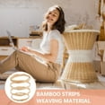thumbnail image 6 of 4 Rolls Bamboo Strips for Weaving 4 Styles Flat Natural Bamboo Wicker Strips Moccasin Thin Flat Wide Strips Bamboo Strips Rattan for DIY Webbing Wicker Basket Weaving Strips Supplies, 6 of 7