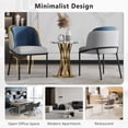 thumbnail image 3 of Noble House 6 Modern Chairs with Slanted Legs and Adjustable Feet(Blue+Gray), 3 of 10