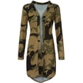 thumbnail image 4 of Cardigans Décontractés Amples à devant Ouvert pour Femmes, Imprimés Camouflage, Manches Longues, Blouses Longues, 4 of 7
