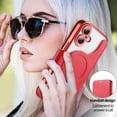 thumbnail image 3 of ELEHOLD for iPhone 16 Plus Case,Compatible with Mag Safe Accessories, Luxury Business 2 in 1 Detachable Flip Walle PU Leather Clear Soft TPU Back Folio Case+Camera Lens Protector,Red, 3 of 11