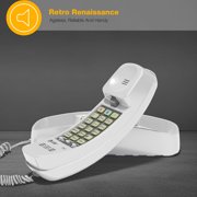 AT&T 210 Corded Trimline Phone with Speed Dial and Memory Buttons, White